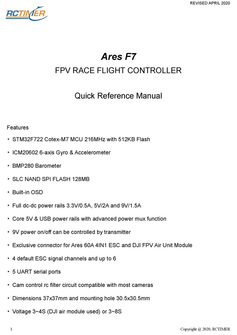 RCTimer Ares F7 Quick reference manual