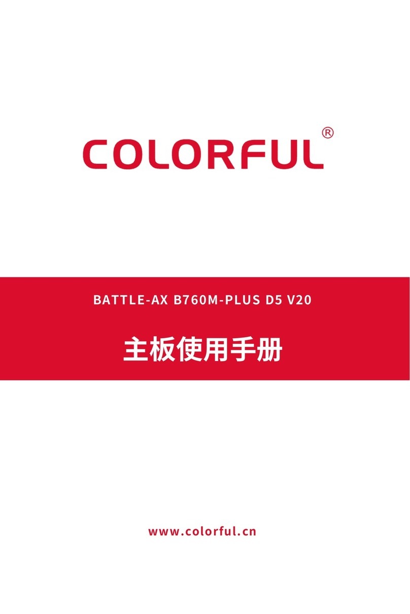 Colorful BATTLE-AX B760M-PLUS D5 V20 User manual