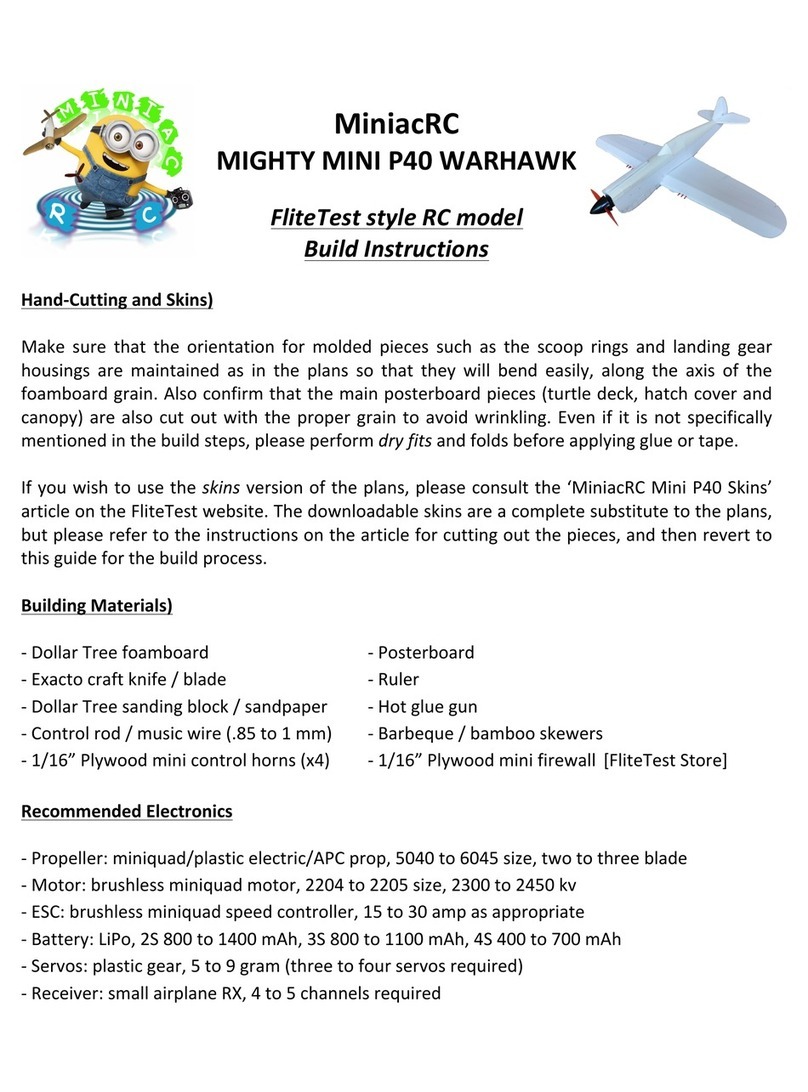 MiniacRC MIGHTY MINI P40 WARHAWK Build instructions