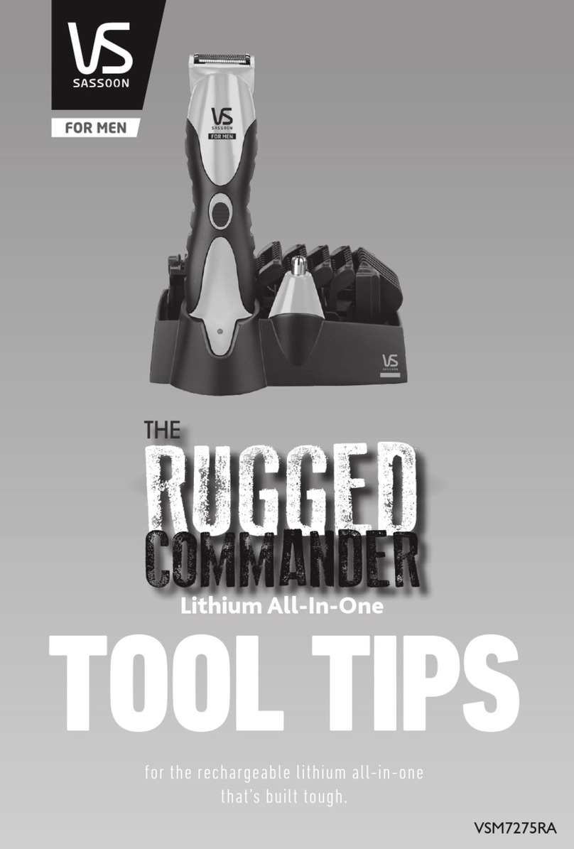 VS Sassoon The Rugged Commander Lithium All-In-One User manual VS Sassoon The Rugged Commander Lithium All-In-One User manual