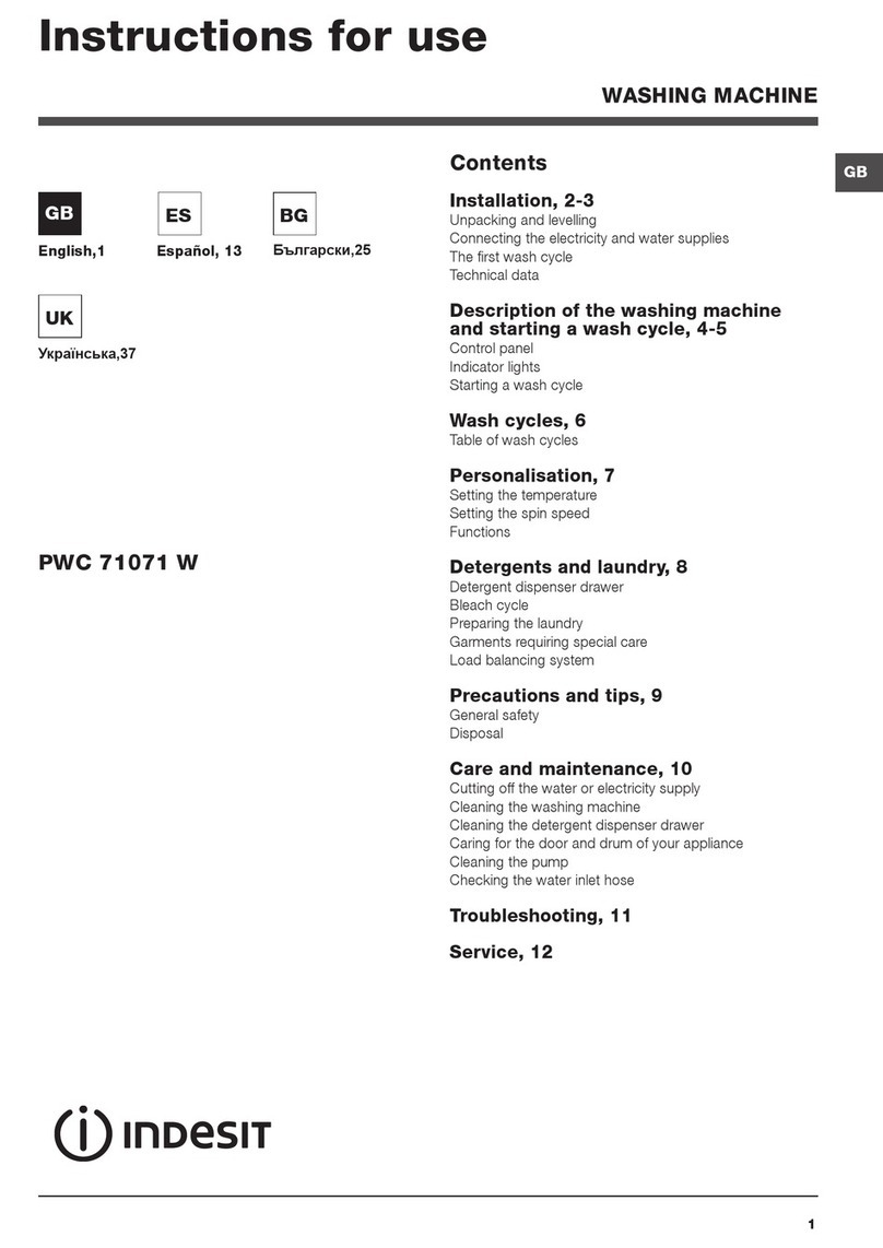 Indesit PWC 71071 W Instructions for use