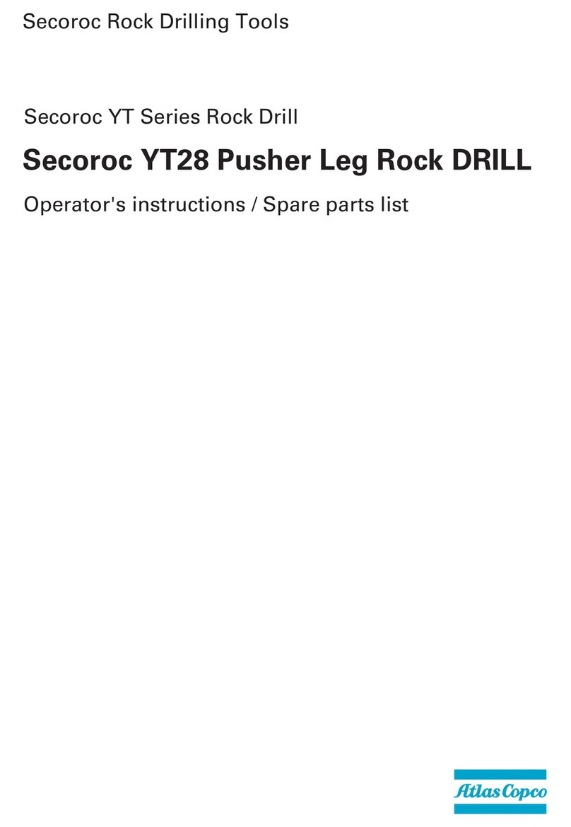 Atlas Copco Secoroc YT Series Operator instructions