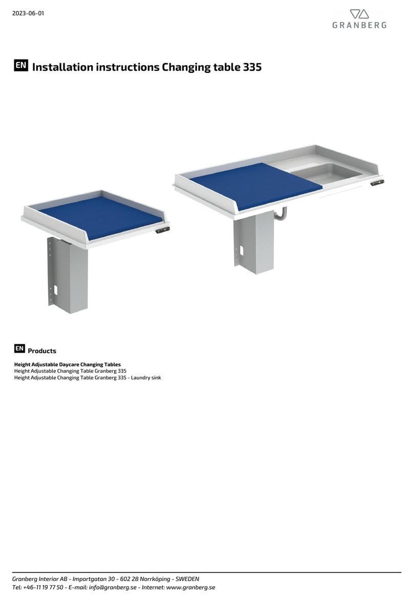Granberg Changing table 335 installation instructions