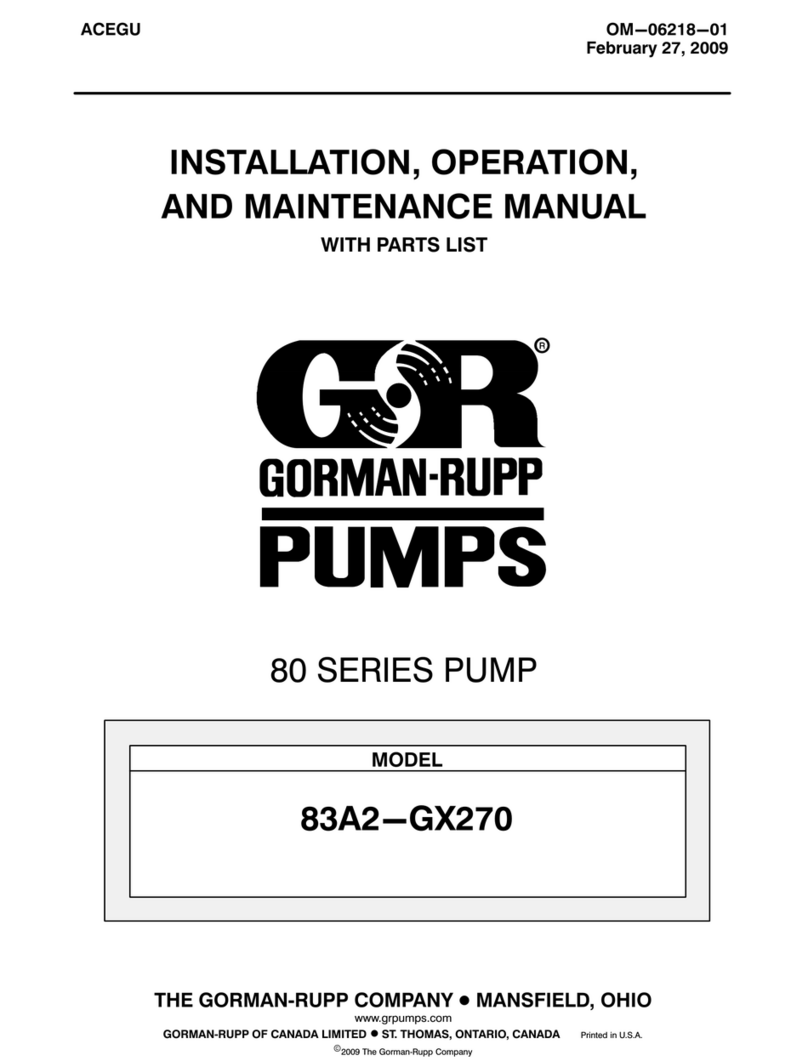 Gormann-Rupp Pumps 83A2-GX270 Installation, operation, and maintenance manual with parts list