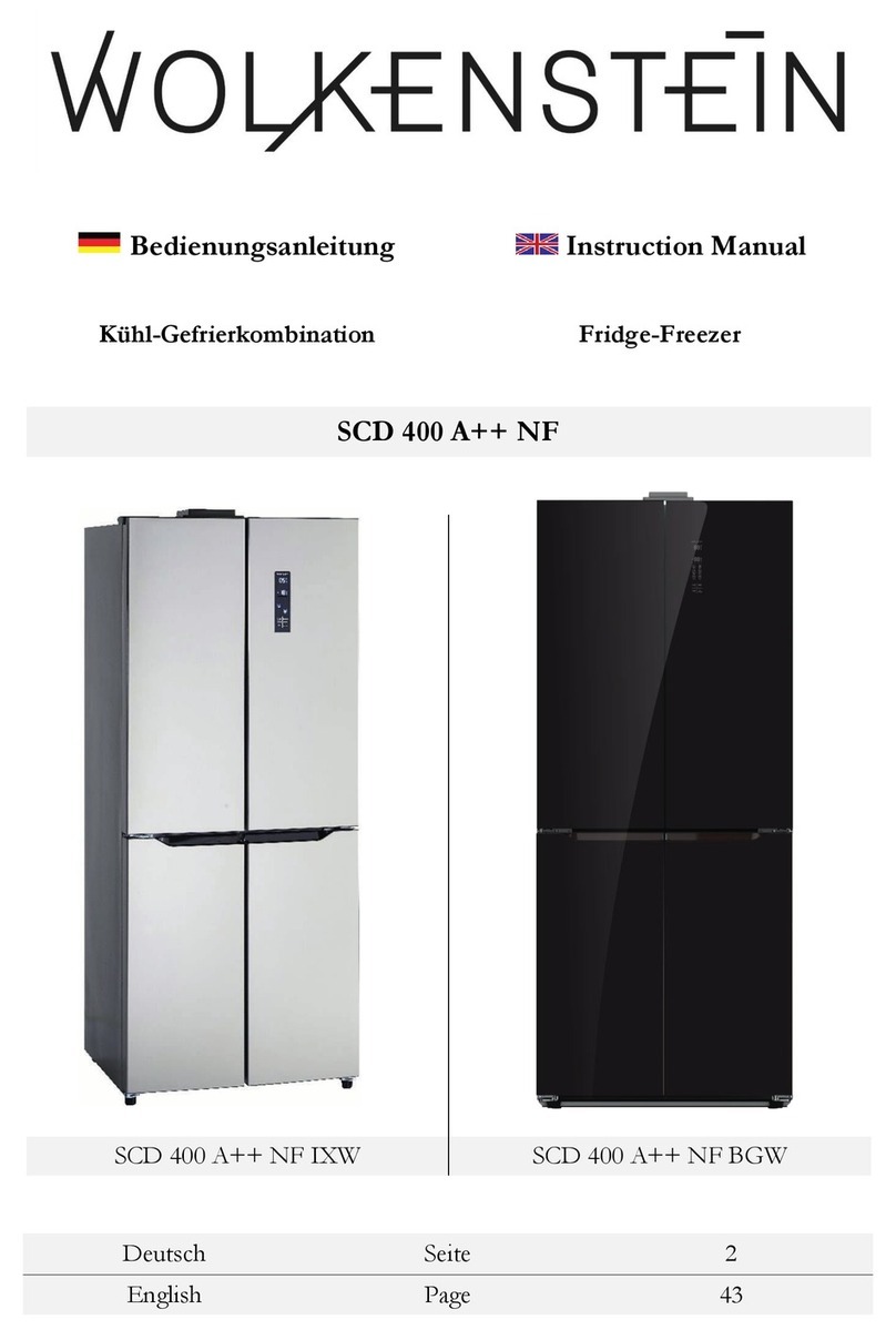 Wolkenstein SCD 400 A++ NF Series User manual