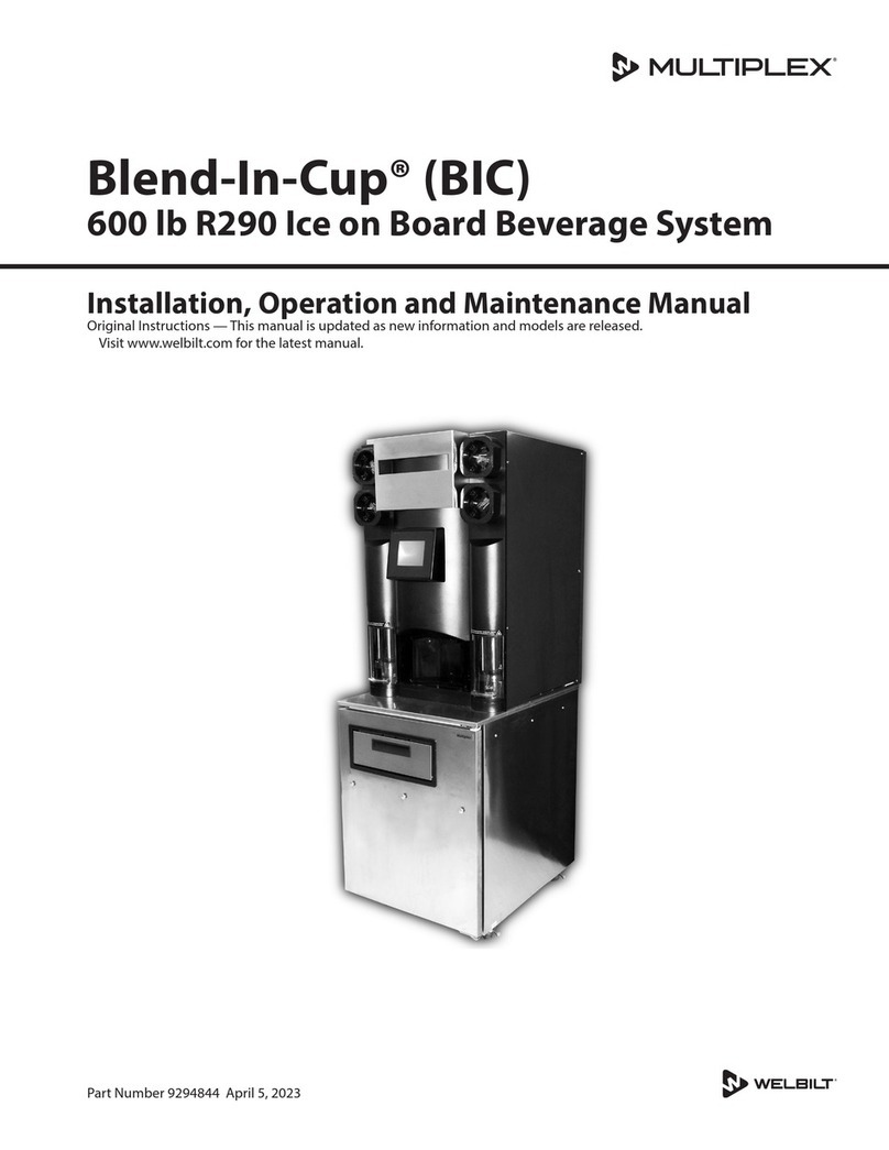Multiplex WELBILT Blend-In-Cup MB-8-1PP6 Installation, operation and maintenance manual