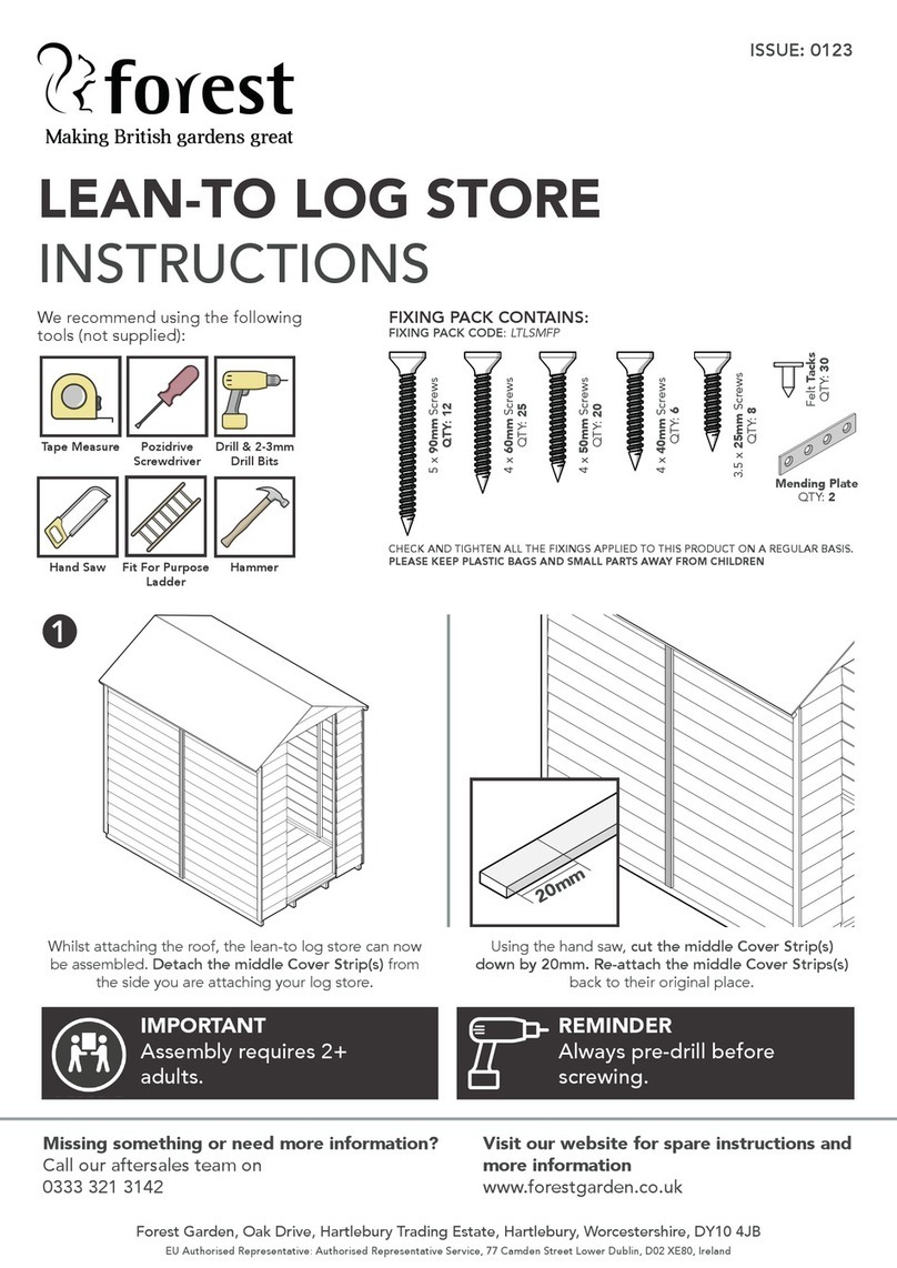 Forest LEAN-TO LOG STORE instructions