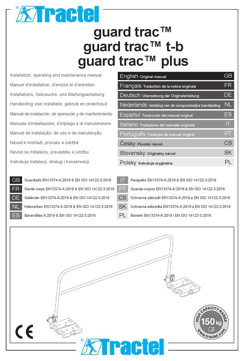 Tractel guard trac Installation, operating and maintenance manual