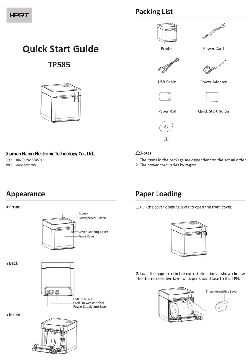 HPRT TP585 User manual