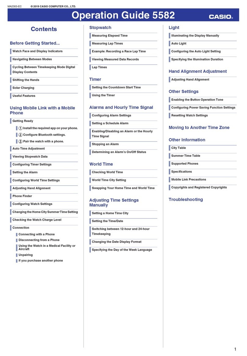 Casio 5582 User manual