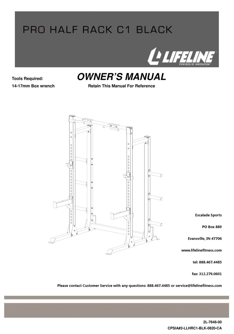 Lifeline PRO HALF RACK C1 owner's manual