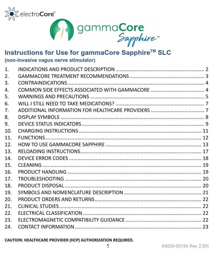 ElectroCore gammaCore Sapphire SLC Instructions for use
