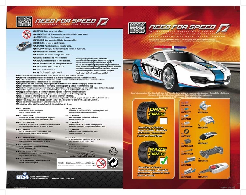 Mega Bloks NEED FOR SPEED 95705 quick start guide
