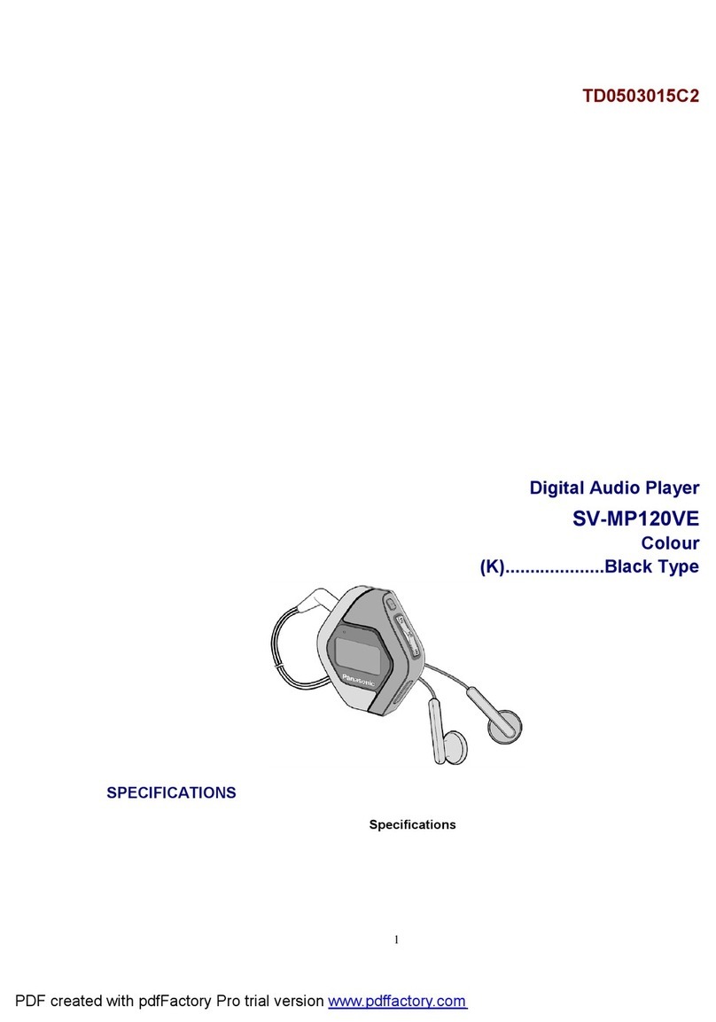 Panasonic SV-MP120VE User manual