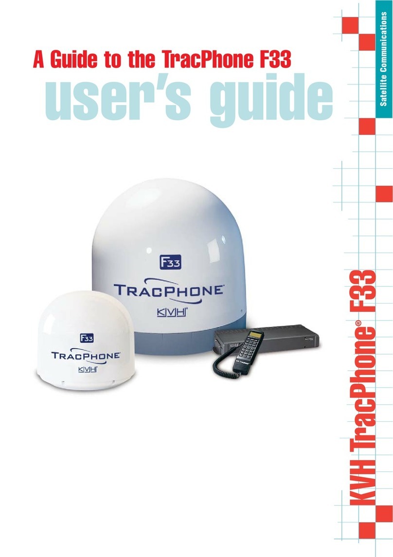 KVH Industries TracPhone F33 User manual