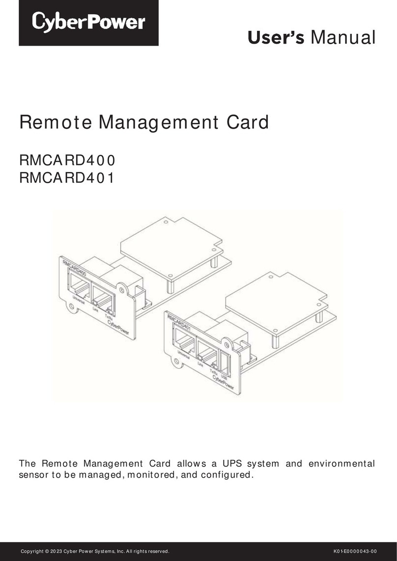 CyberPower RMCARD400 user manual