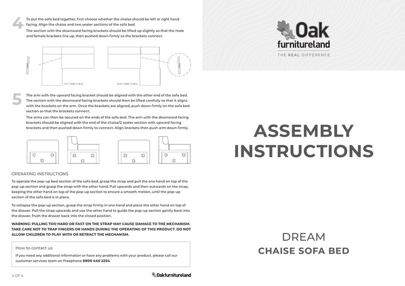 Oak furnitureland DREAM Assembly instructions