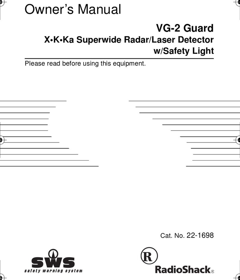 Radio Shack SWS VG-2 Guard owner's manual