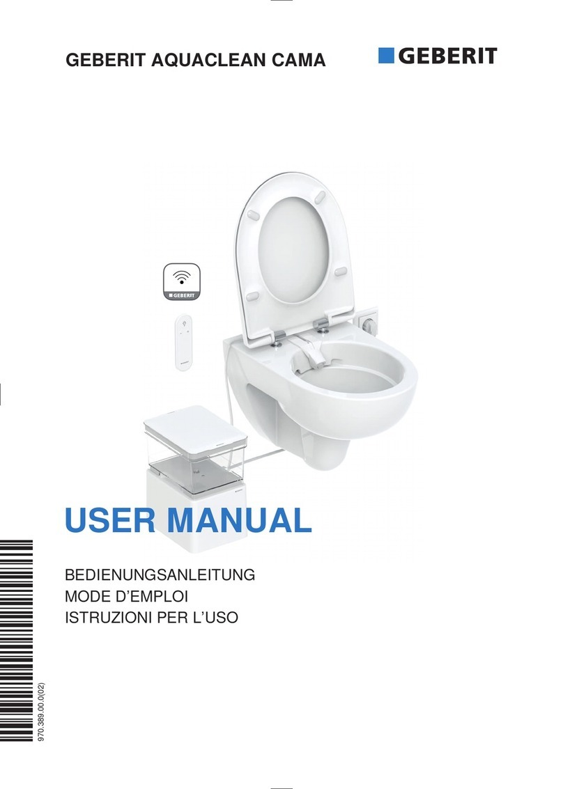 Geberit AQUACLEAN CAMA user manual
