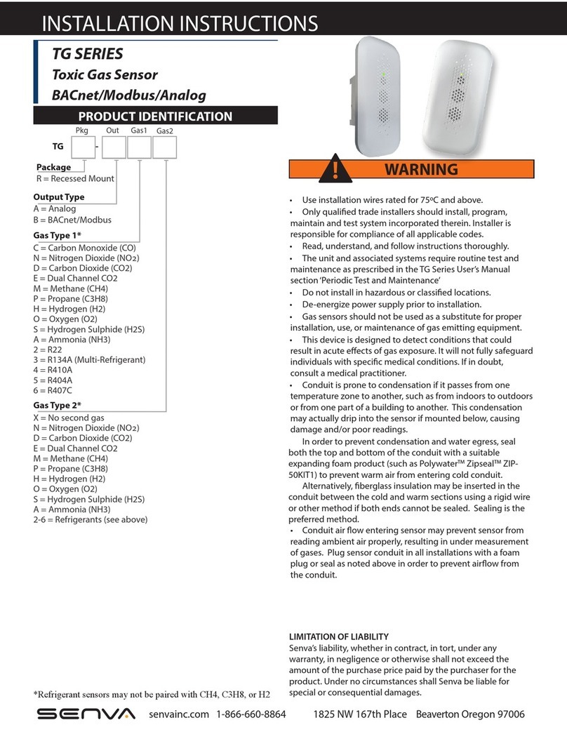 senva TG Series installation instructions