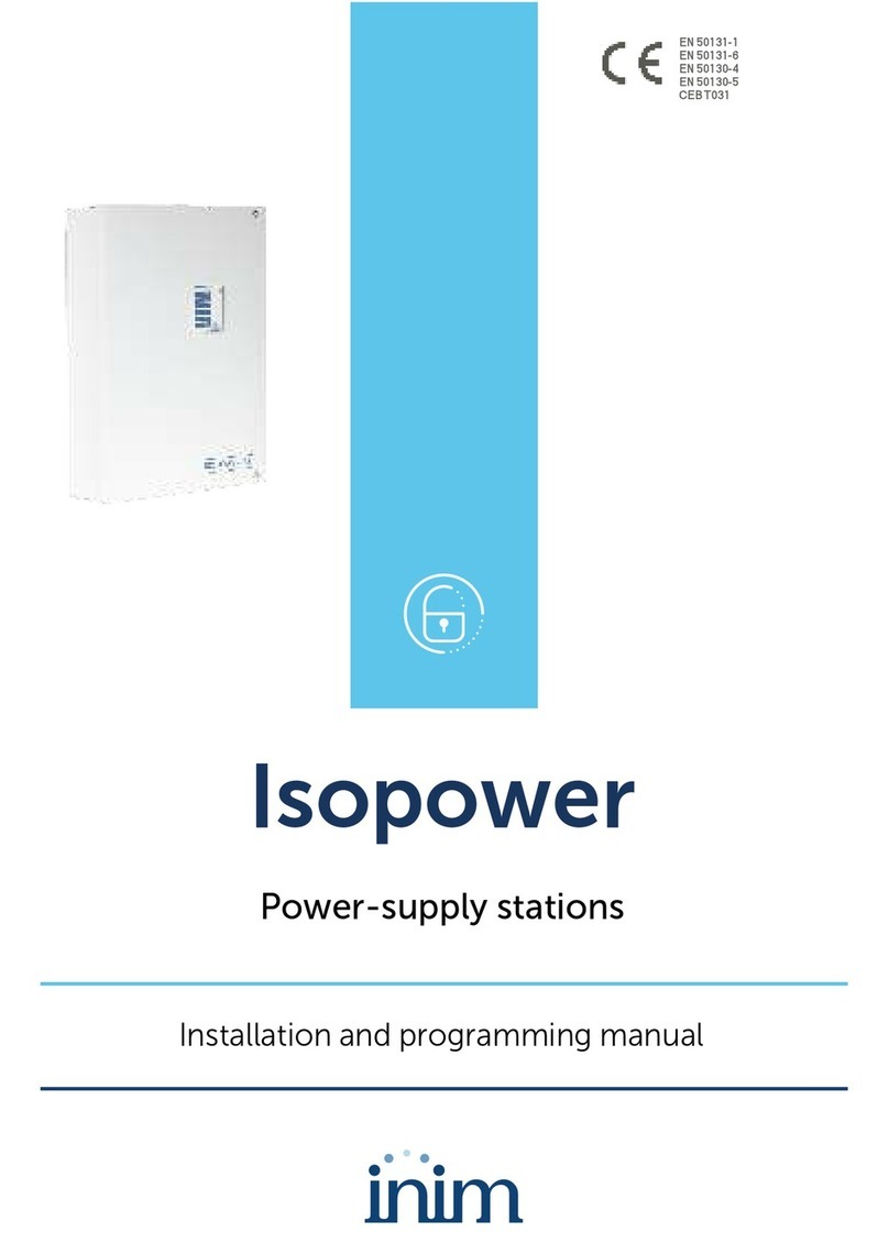 INIM Isopower Installation and programming manual