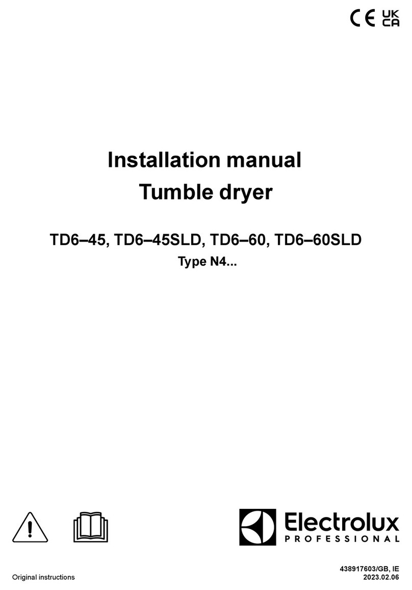 Electrolux Professional TD6-45 User manual Electrolux Professional TD6-45 User manual