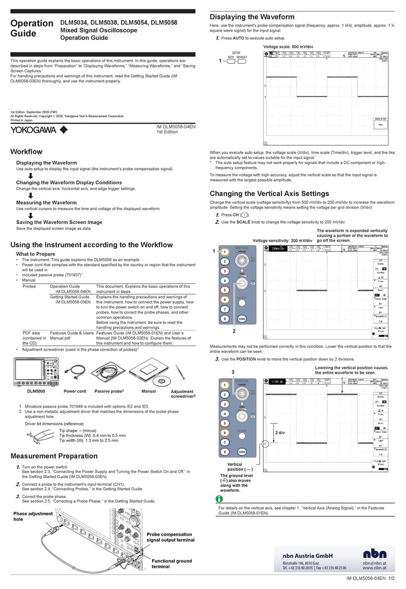 YOKOGAWA DLM5034 User manual