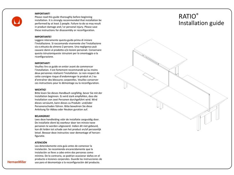 Herman Miller RATIO User manual Herman Miller RATIO User manual
