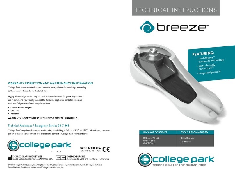 College Park Breeze Technical instructions