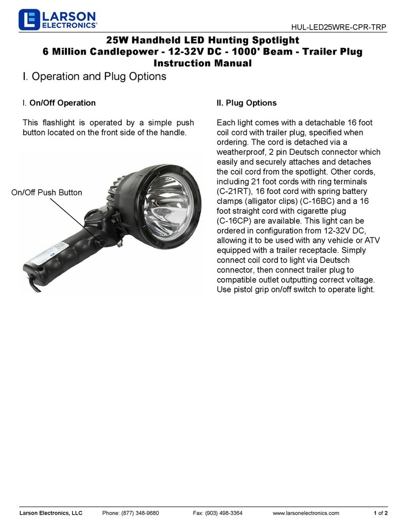 Larson Electronics HUL-LED25WRE-CPR-TRP User manual