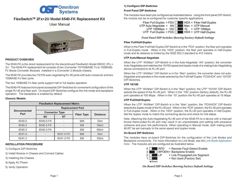 Omnitron Systems Technology FlexSwitch 6540-FK User manual Omnitron Systems Technology FlexSwitch 6540-FK User manual