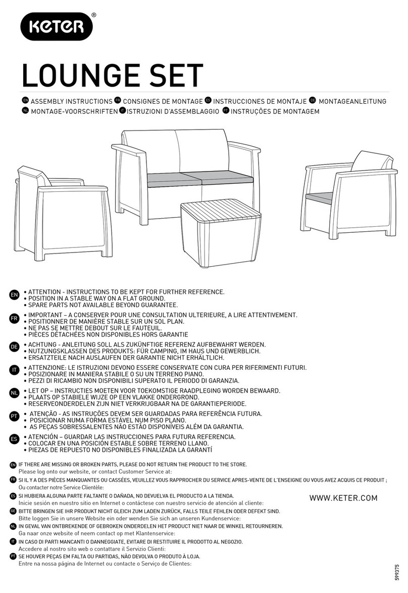 Keter LOUNGE SET User manual Keter LOUNGE SET User manual