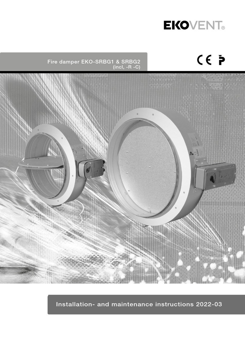 EKOVENT EKO-SRBG1 Installation and maintenance instructions