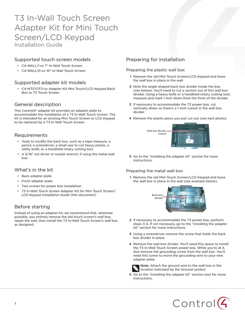 Contro l4 C4-MTSTOT3 Series installation guide