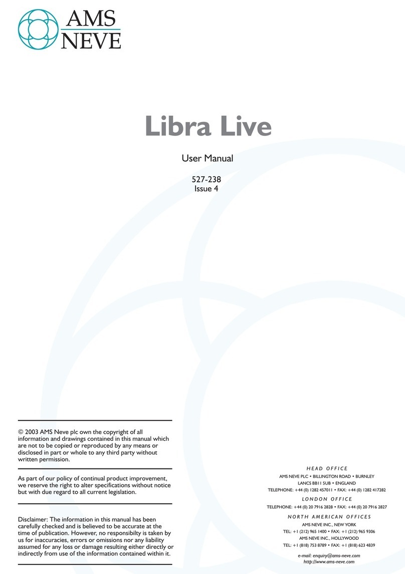 AMS Neve Libra Live II Series user manual
