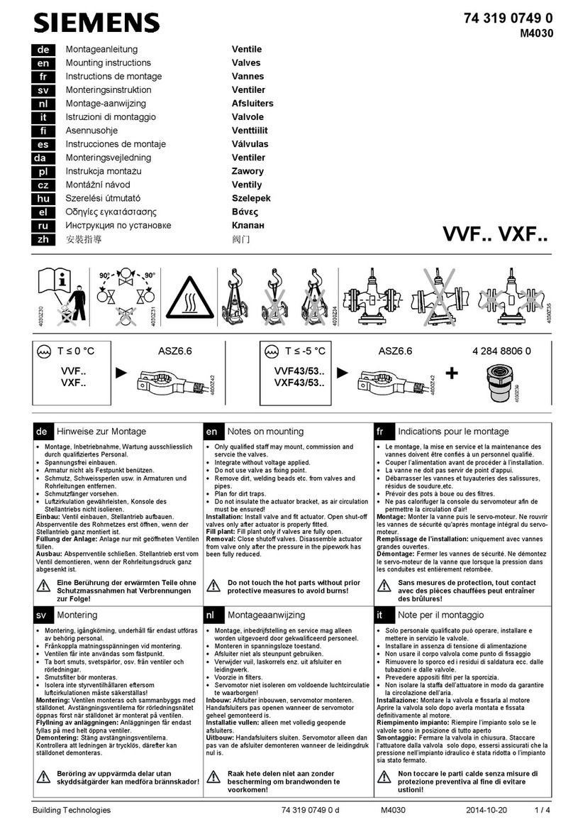 Siemens VVF Series User manual