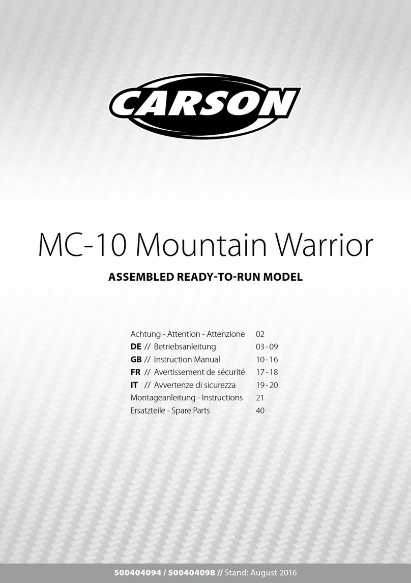 Carson Mountain Warrior MC-10 instruction manual