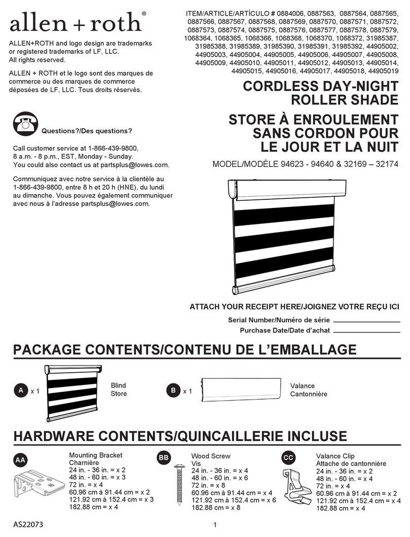 Allen + Roth 0884006 User manual