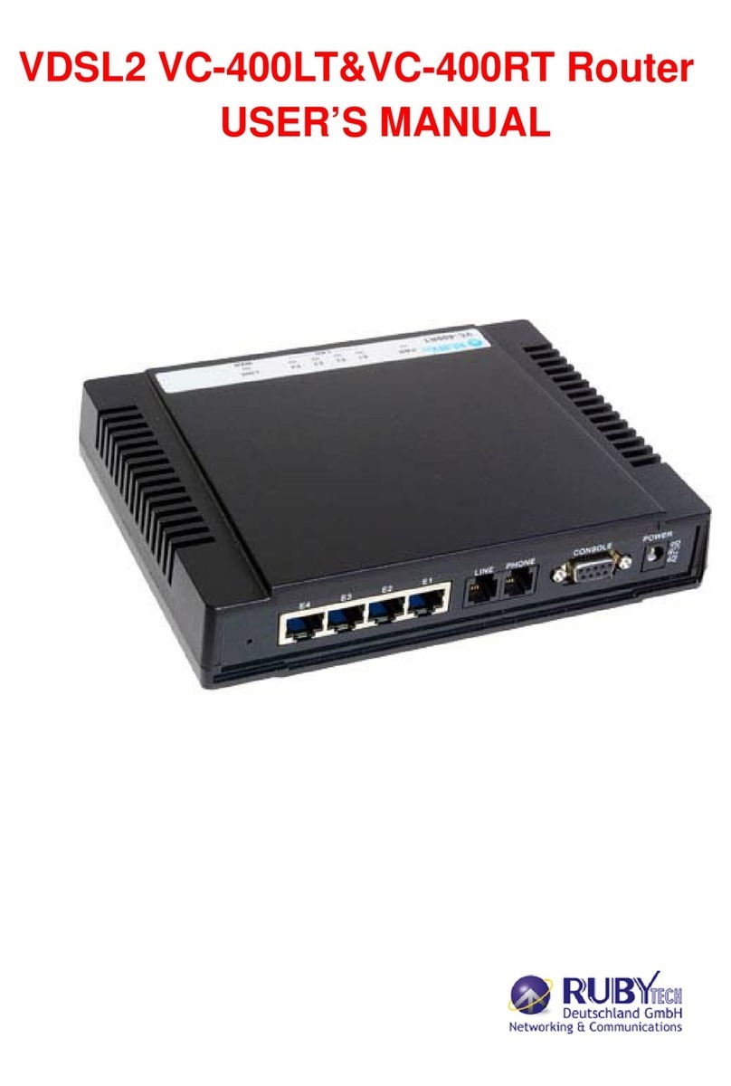 Ruby Tech VDSL2 VC-400LT user manual