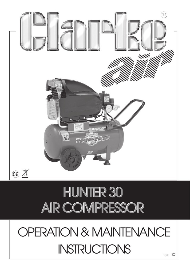 Clarke HUNTER 30 Operation & maintenance instructions Clarke HUNTER 30 Operation & maintenance instructions