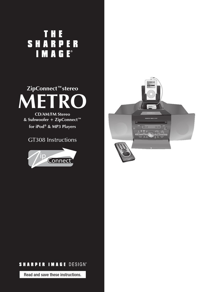 Sharper Image ZipConnect stereo METRO instructions