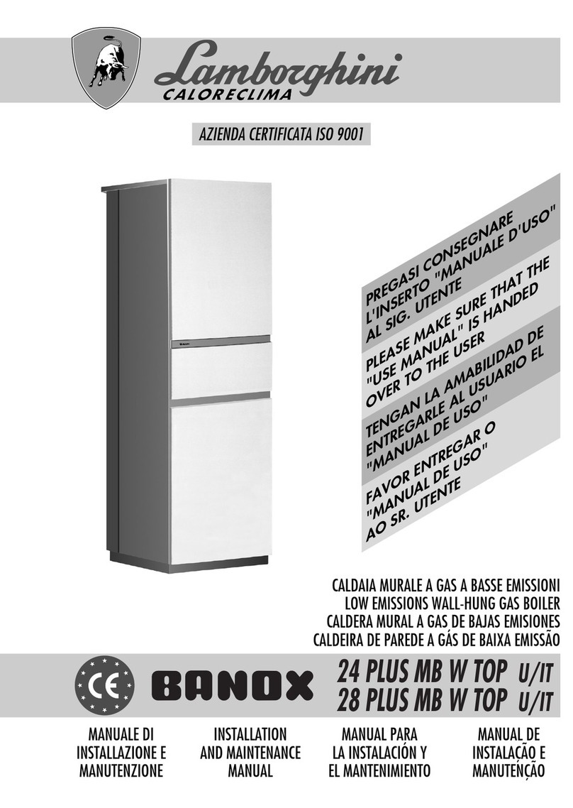Lamborghini Caloreclima BANOX 24 PLUS MB W TOP U/IT Installation and maintenance manual Lamborghini Caloreclima BANOX 24 PLUS MB W TOP U/IT Installation and maintenance manual