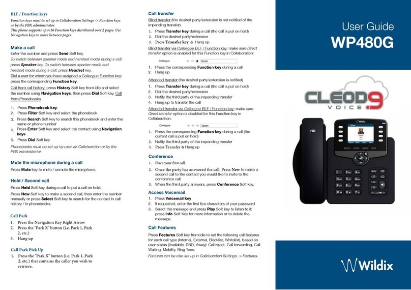 Wildix Cleod9 WP480G user guide