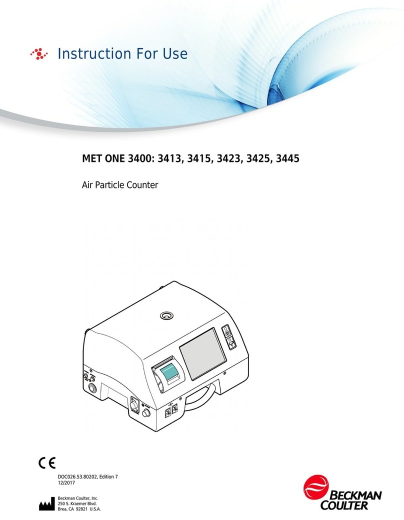 Beckman Coulter MET ONE 3400 User manual
