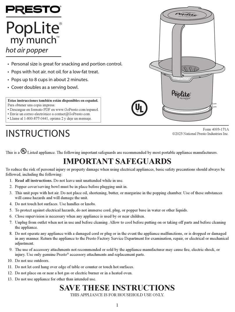 Presto PopLite my munch 04811 User manual