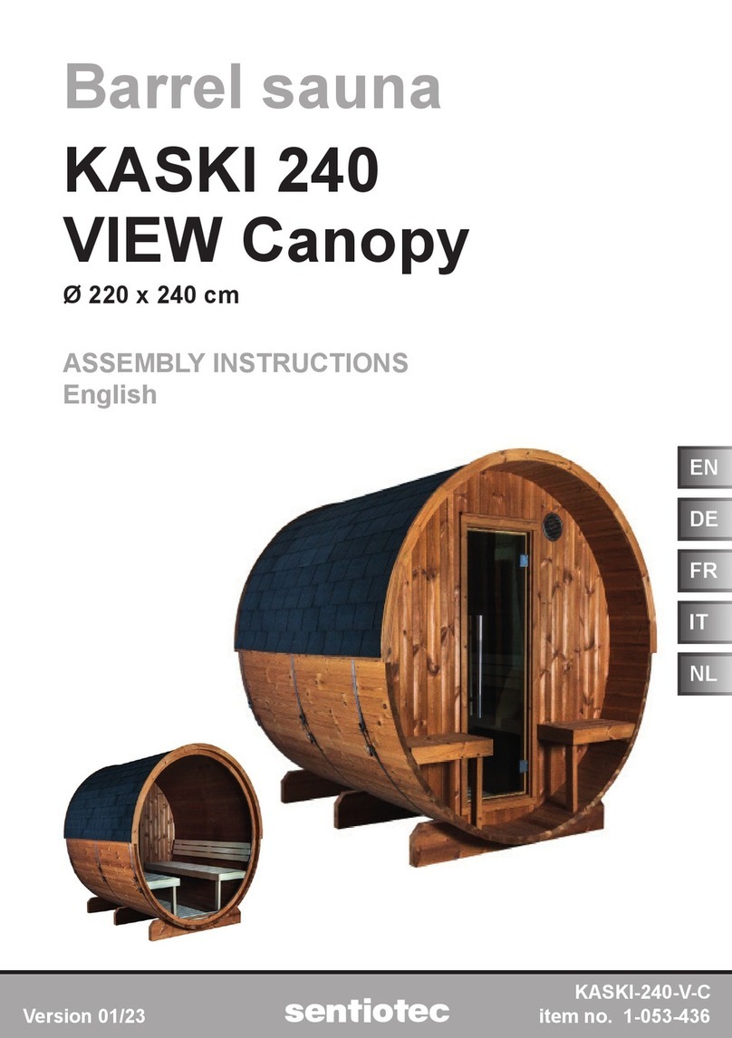 Harvia Sentiotec KASKI 240 VIEW Canopy Assembly instructions
