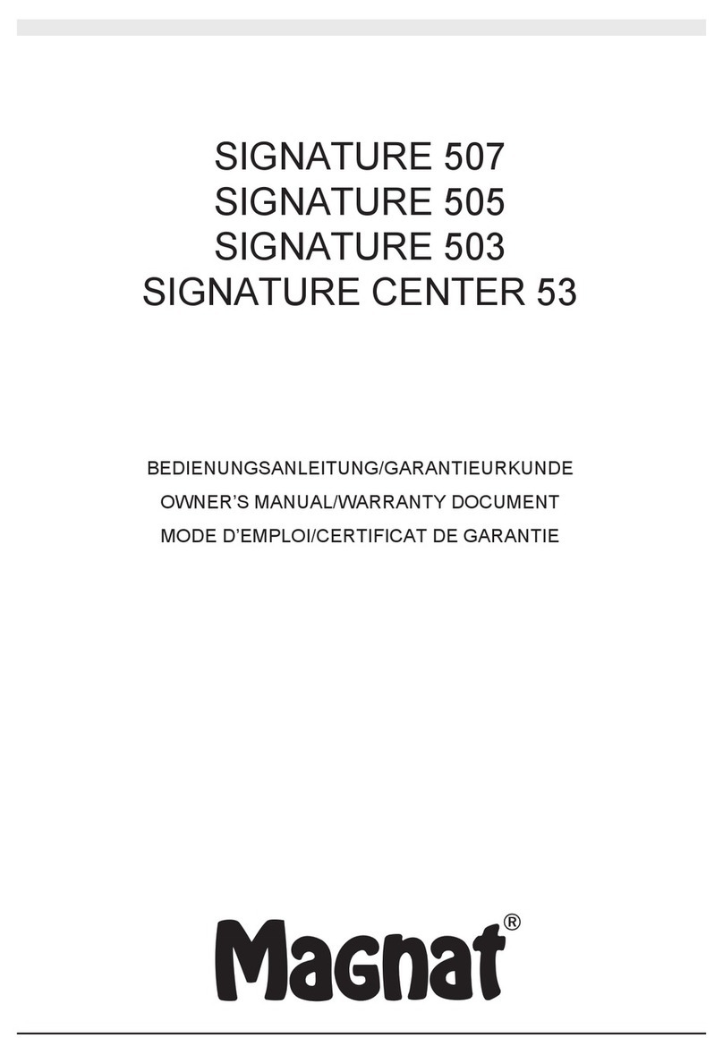 Magnat Audio SIGNATURE 507 Planning guide