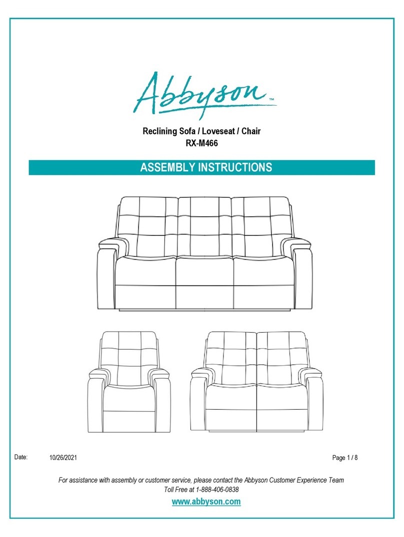 Abbyson RX-M466 Assembly instructions Abbyson RX-M466 Assembly instructions