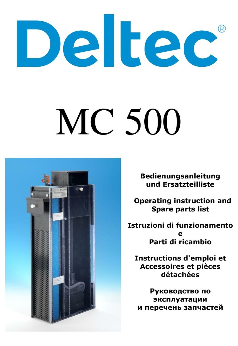 Deltec MC Series Operating instructions and spare parts list