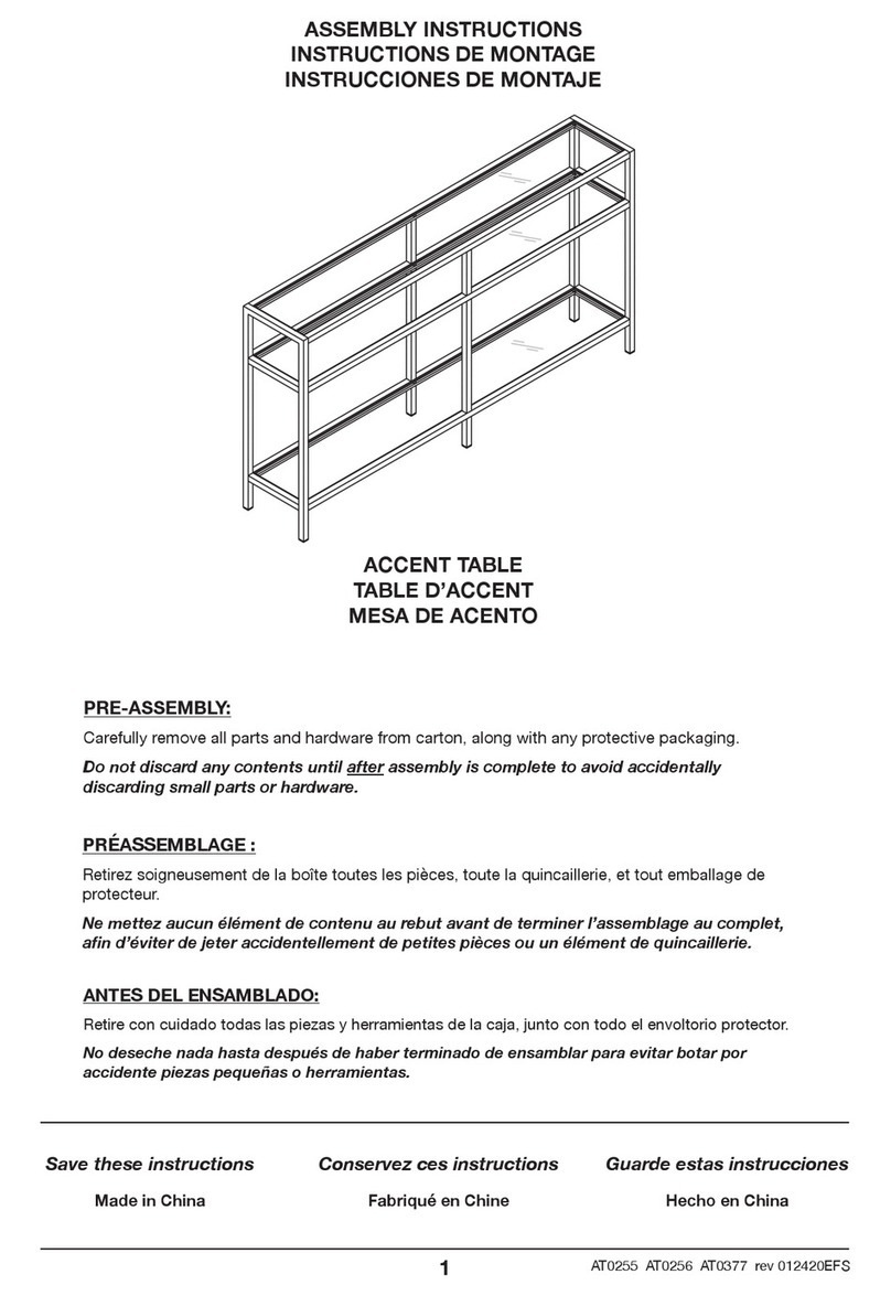 Henn&Hart ACCENT TABLE AT0255 Assembly instructions Henn&Hart ACCENT TABLE AT0255 Assembly instructions